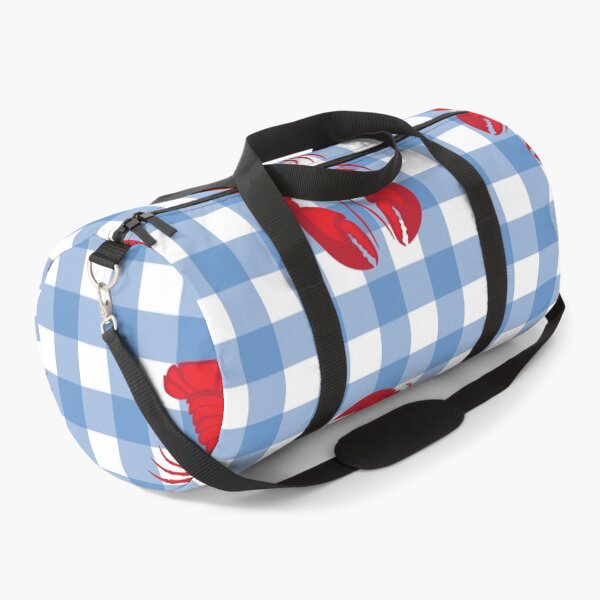 Item preview, Blue Gingham Lobster Pattern designed and sold by Kenedi   McDonald.