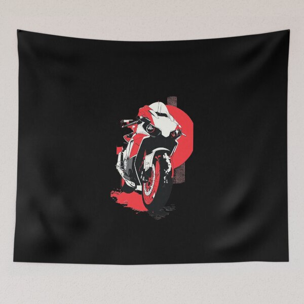 Item preview, Cyberpunk Sportbike Red Sun – Rare racing motorcycle & streetwear design designed and sold by GeoBeast.