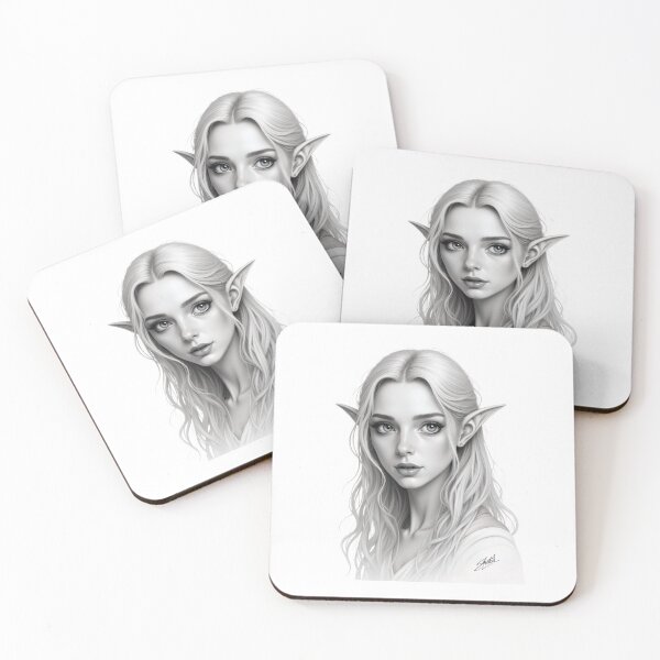 Item preview, Fantasy Elf Girl Portrait Sketch designed and sold by ShadeScapeArt.