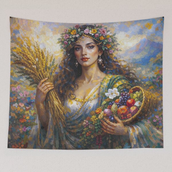 Item preview, Spenta Armaiti – Persian Goddess of Earth Painting designed and sold by GalleryKauffeld.