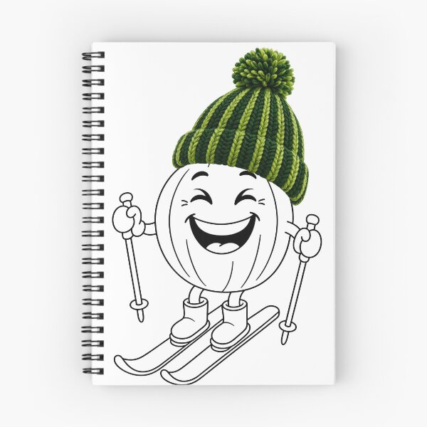 Item preview, Minimalist Watermelon Skier in a Knitted Beanie designed and sold by knitcorner26.