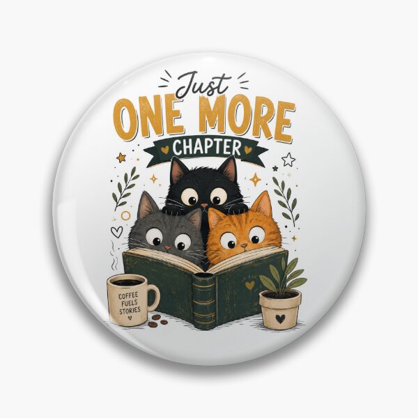 Item preview, Just One More Chapter Cute Reading Cats Book Lover Coffee Design designed and sold by ucpstudio.
