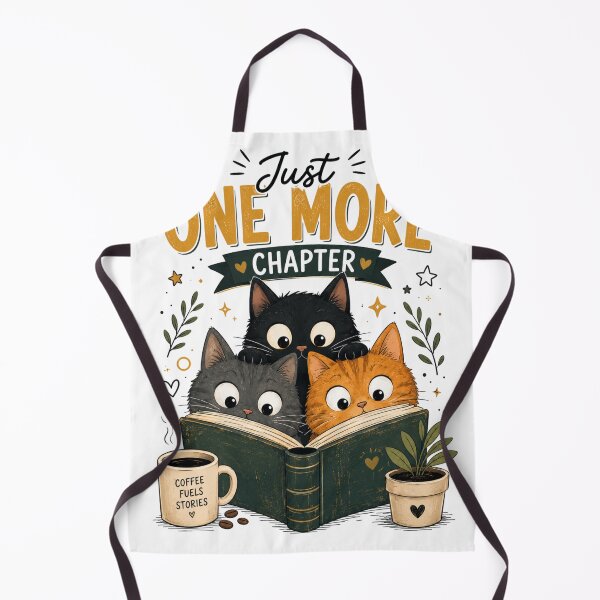 Item preview, Just One More Chapter Cute Reading Cats Book Lover Coffee Design designed and sold by ucpstudio.