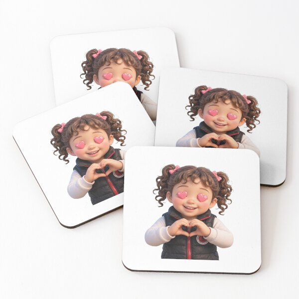 Item preview, Title: Cute Heart-Loving Girl – Sweet  Kids Design designed and sold by GoldenSparkleShop.