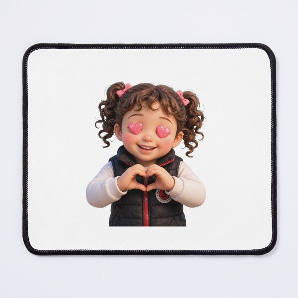 Item preview, Title: Cute Heart-Loving Girl – Sweet Kids Design designed and sold by GoldenSparkleShop.