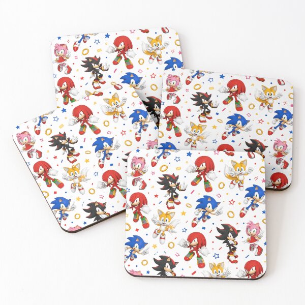 Item preview, Dynamic and Colorful Character Collage Featuring Iconic Heroes and Villains from the Beloved Sonic the Hedgehog Universe Surrounded by Fun Shapes and Vibrant Patterns designed and sold by Matt_Smith.
