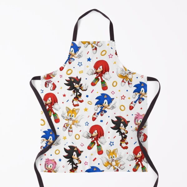 Item preview, Dynamic and Colorful Character Collage Featuring Iconic Heroes and Villains from the Beloved Sonic the Hedgehog Universe Surrounded by Fun Shapes and Vibrant Patterns designed and sold by Matt_Smith.