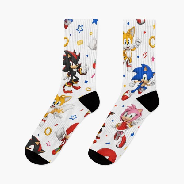 Item preview, Dynamic and Colorful Character Collage Featuring Iconic Heroes and Villains from the Beloved Sonic the Hedgehog Universe Surrounded by Fun Shapes and Vibrant Patterns designed and sold by Matt_Smith.