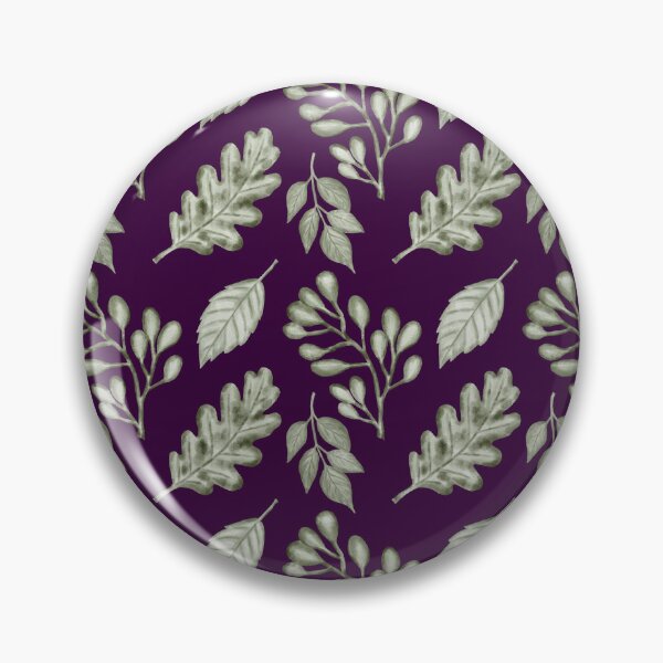 Item preview, Dark Plum Sage Leaf Pattern | Moody Aesthetic Botanical Art designed and sold by ​Jyoti Digital Artist.