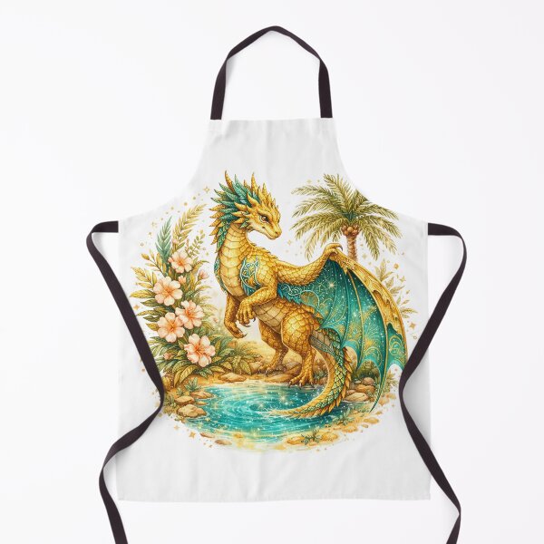 Item preview, Whimsical Fantasy Gold Dragon designed and sold by Eiwaprints.