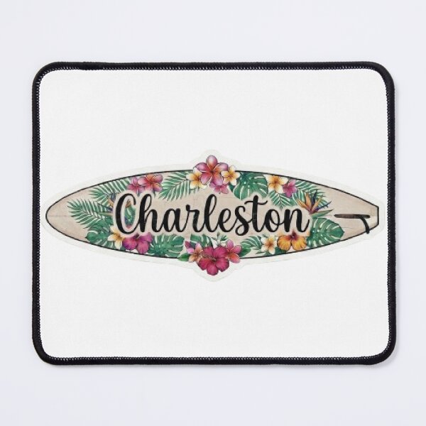 Item preview, Charleston Surfboard Outerbanks OBX TV Show Flower Tropical Ocean Nature designed and sold by SamiraArts.