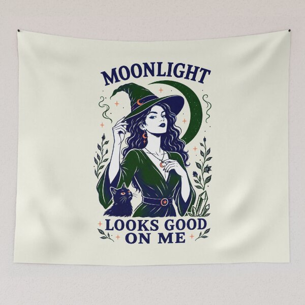 Item preview, Moonlight Looks Good on Me Gothic Witch Art designed and sold by MagicTheDog.