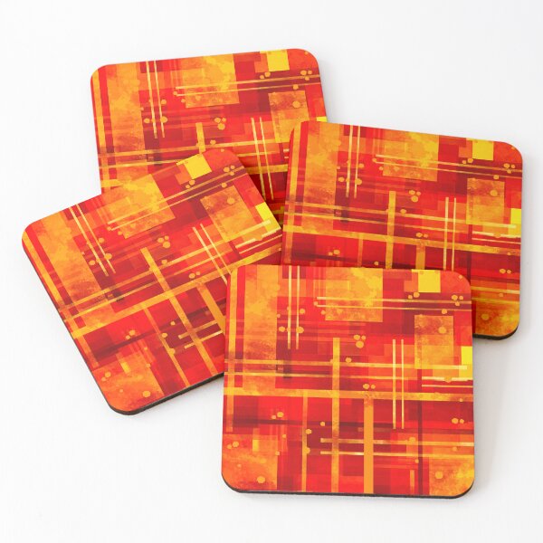 Item preview, Geometric Red and Gold Composition designed and sold by Andrew  Hitchen.