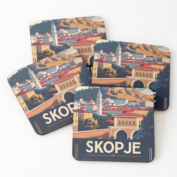 Item preview, Skopje North Macedonia Vintage Travel Tourism designed and sold by TravelersGems.