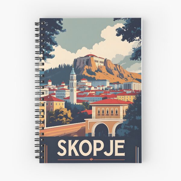 Item preview, Skopje North Macedonia Vintage Travel Tourism designed and sold by TravelersGems.