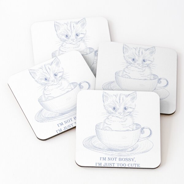 Item preview, I'm not bossy, I'm just too Cute kitten in teacup designed and sold by Anne Londez Studio.