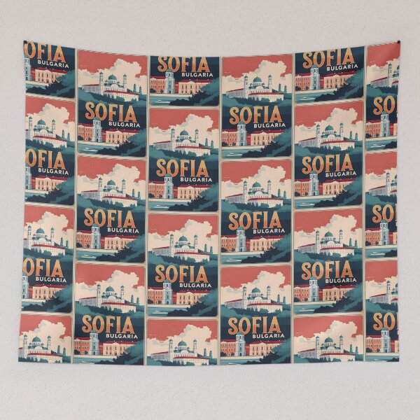 Item preview, Sofia Bulgaria Vintage Travel Tourism designed and sold by TravelersGems.