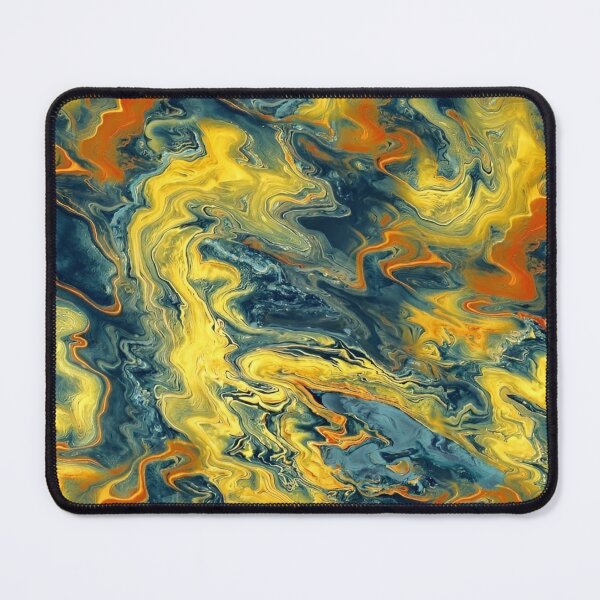Item preview, Dynamic Fluidity A Captivating Swirl of Vibrant Yellow, Blue, and Fiery Orange Patterns Evoking Energy and Movement designed and sold by Matt_Smith.