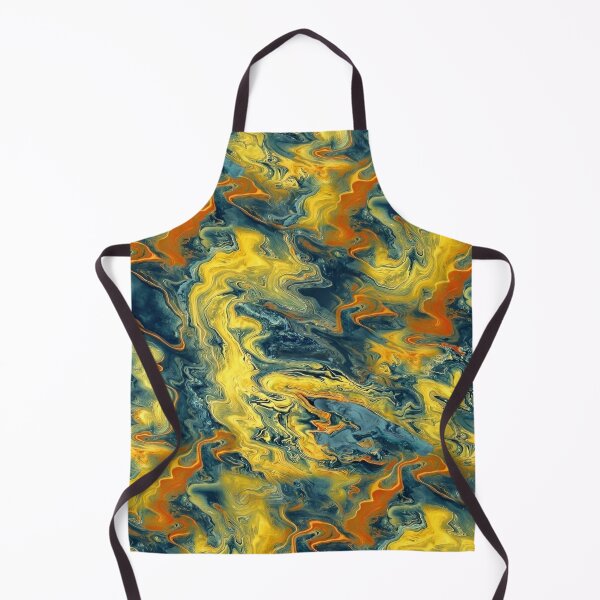 Item preview, Dynamic Fluidity A Captivating Swirl of Vibrant Yellow, Blue, and Fiery Orange Patterns Evoking Energy and Movement designed and sold by Matt_Smith.