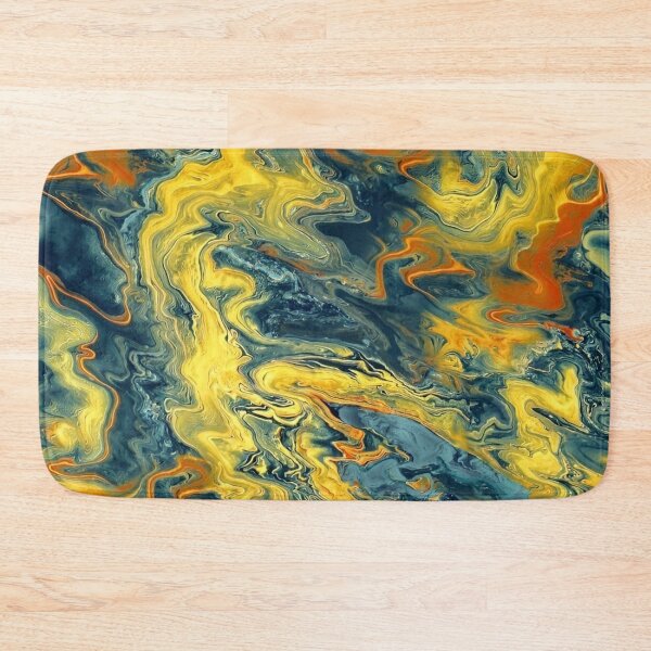 Item preview, Dynamic Fluidity A Captivating Swirl of Vibrant Yellow, Blue, and Fiery Orange Patterns Evoking Energy and Movement designed and sold by Matt_Smith.