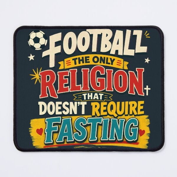 Item preview, Football The Only Religion Retro Funny Sports Quote designed and sold by CloudyCatArt.