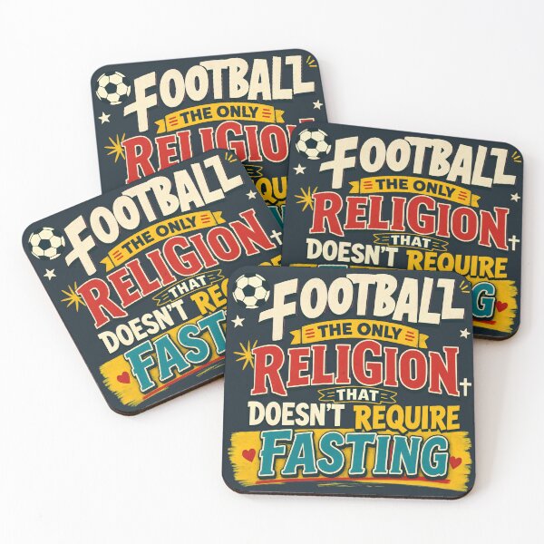 Item preview, Football The Only Religion Retro Funny Sports Quote designed and sold by CloudyCatArt.
