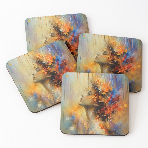 Item preview, Celestial Awakening - Vibrant Orange & Indigo Abstract designed and sold by Joey Santiago.