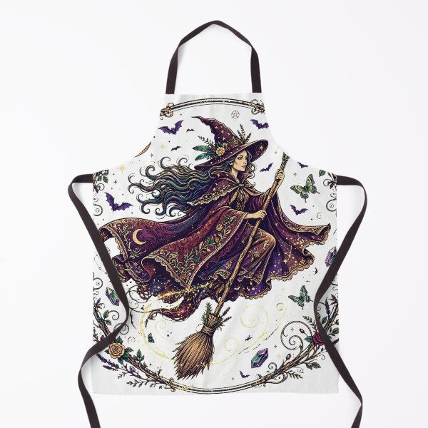Item preview, Mystical Witch on Enchanted Broom | Vintage Gothic Bohemian designed and sold by Kaytees.