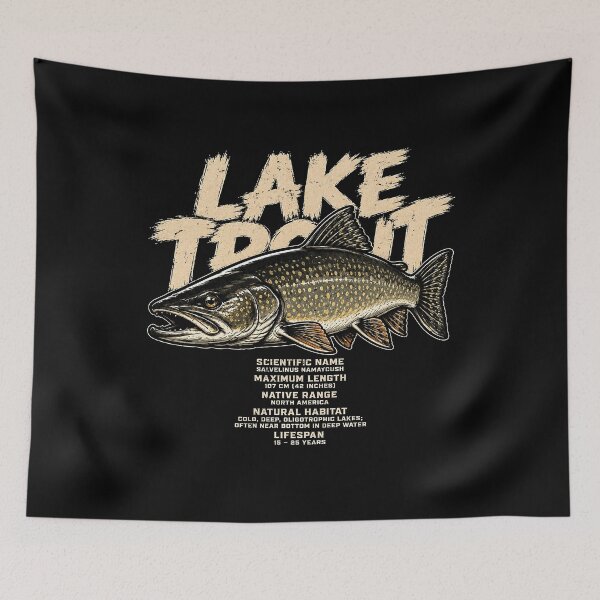 Item preview, Lake Trout Vintage Illustration Design designed and sold by rafaeltto.