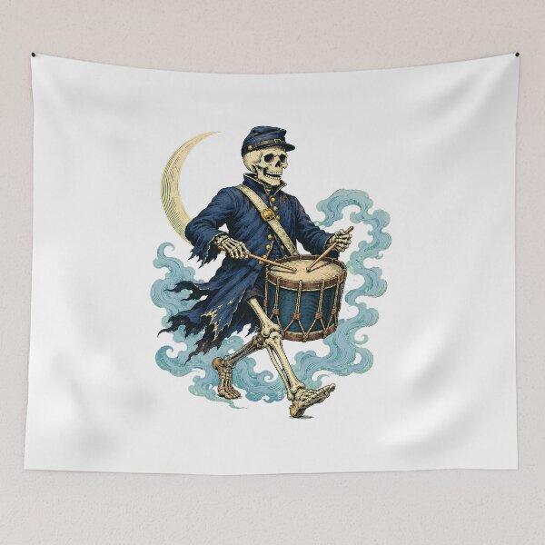 Item preview, Civil War Skeleton Drummer Gothic Military Union Soldier designed and sold by chattsuede.