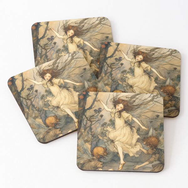 Item preview, Fairy Tale Wall Art, Peter Pan Fairies, Vintage Fantasy Illustration, Arthur Rackham designed and sold by RickE.