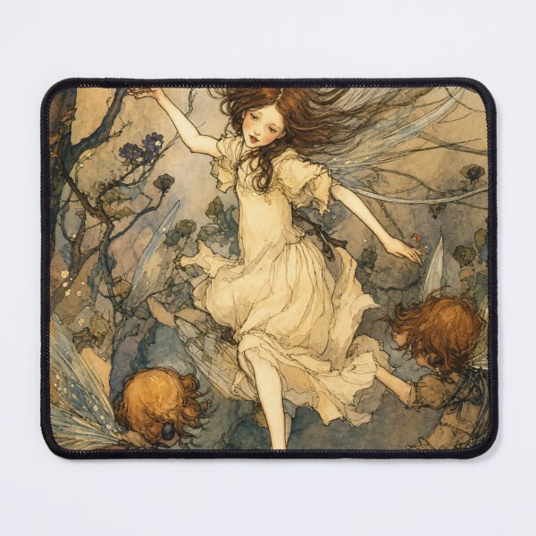 Item preview, Fairy Tale Wall Art, Peter Pan Fairies, Vintage Fantasy Illustration, Arthur Rackham designed and sold by RickE.