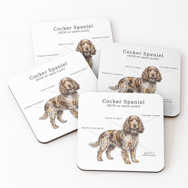 Artikelvorschau, Illustration eines Cocker Spaniels entworfen und verkauft von SUP-R-Ts.