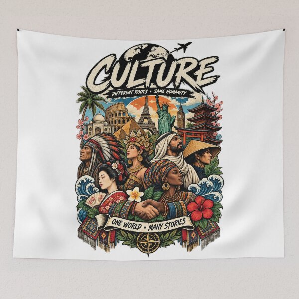 Item preview, Culture Different Roots Same Humanity Vintage World Culture Unity T-Shirt designed and sold by Cellara91.