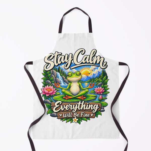 Item preview, Stay Calm Everything Will Be Fine – Peaceful Meditation Frog designed and sold by Public Nature View Places.