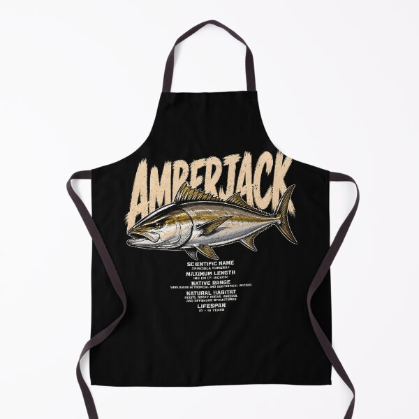 Item preview, Detailed amberjack fish illustration with scientific info designed and sold by rafaeltto.