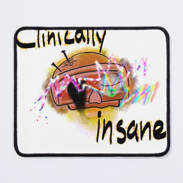 Item preview, Clinically insane half-skull with text designed and sold by mousse-tache.