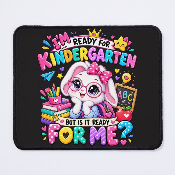 Item preview, I'm Ready for Kindergarten Back to School Cute Bunny Girl designed and sold by drawwiika+44.