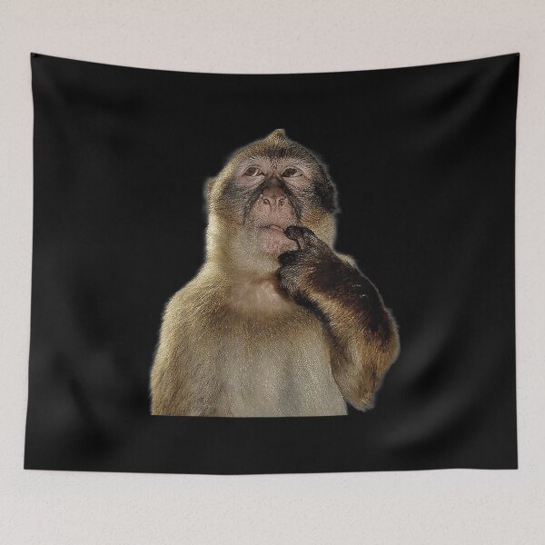 Item preview, Funny Monkey Meme Thinking  designed and sold by BASKF.