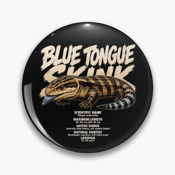 Item preview, Blue Tongue Skink Illustration with Fun Facts designed and sold by rafaeltto.