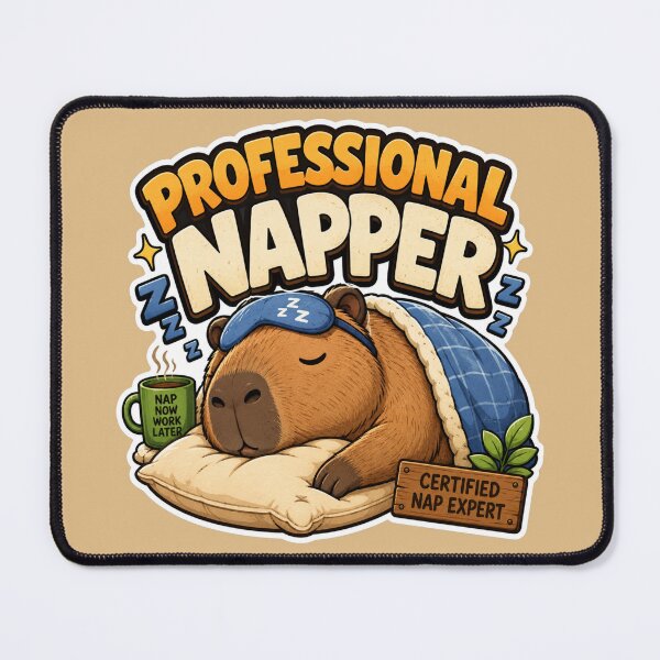 Item preview, Professional Napper Capybara – Certified Nap Expert designed and sold by PixoNest.