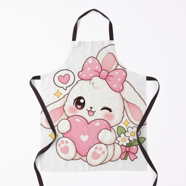 Item preview, Cute Kawaii Bunny Pink Heart Gift | Cute Rabbit Lover Gift | Pink Bunny Mouse Pad Tote Bag Cushion Door Mat | Cute Room Decor designed and sold by Vegasstickers.