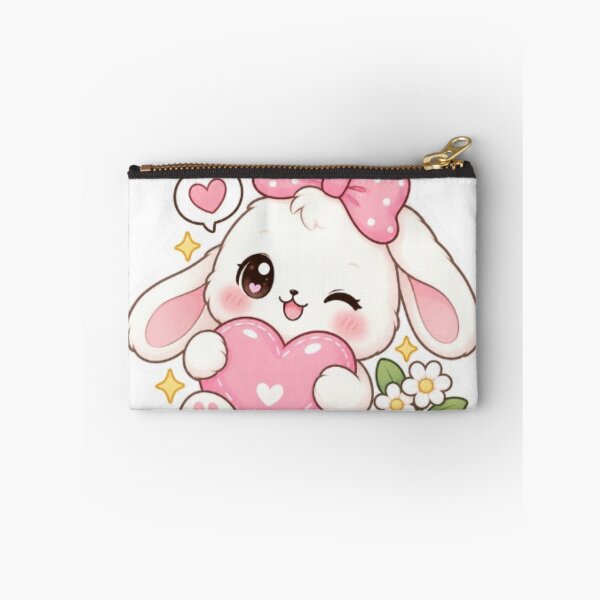 Item preview, Cute Kawaii Bunny Pink Heart Gift | Cute Rabbit Lover Gift | Pink Bunny Mouse Pad Tote Bag Cushion Door Mat | Cute Room Decor designed and sold by Vegasstickers.