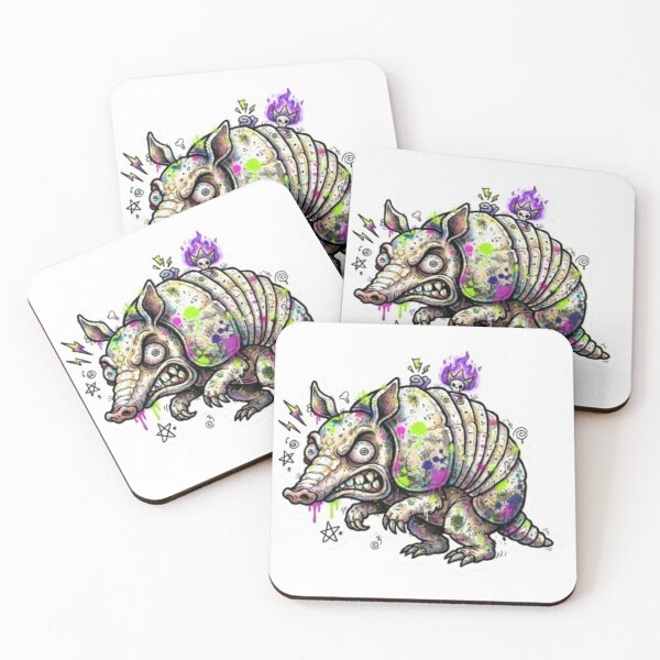 Item preview, Graffiti Punk Armadillo Street Art Sticker designed and sold by Snurly.