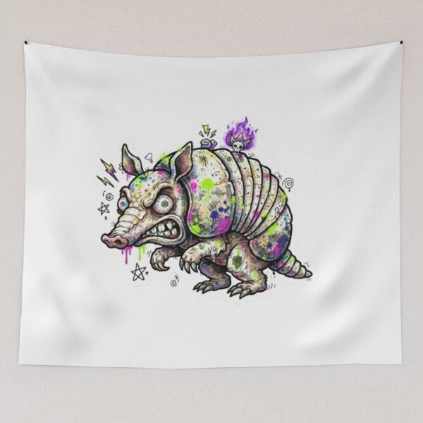 Item preview, Graffiti Punk Armadillo Street Art Sticker designed and sold by Snurly.