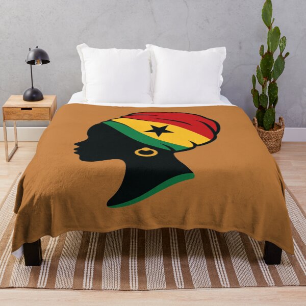 Item preview, Minimalist African Woman Silhouette | Ghana Flag Black Star designed and sold by MammothArt.