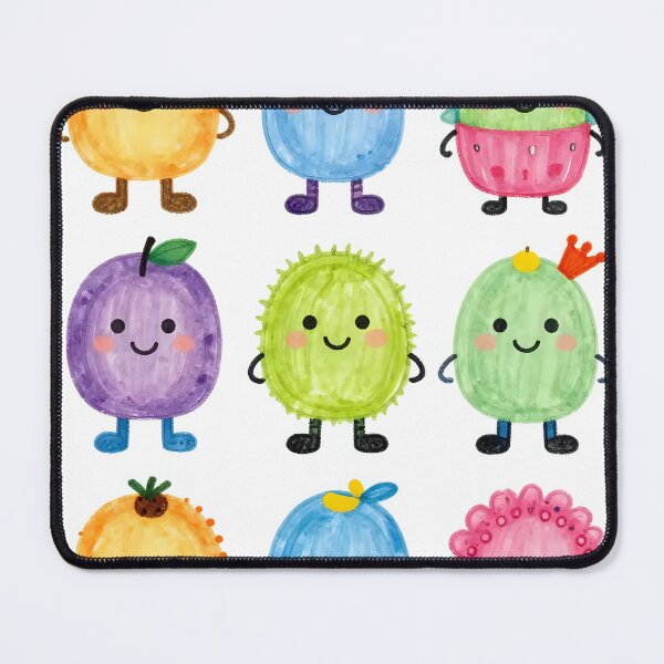 Item preview, Colorful Cartoon Fruit Characters designed and sold by Miha5.