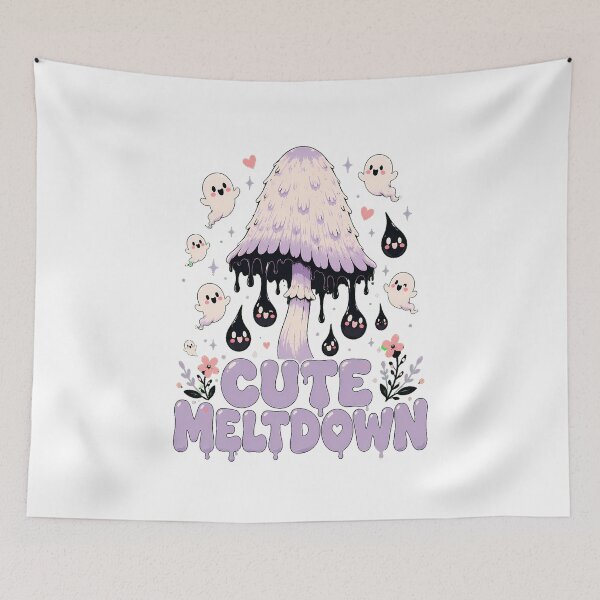 Item preview, Pastel Goth Dripping Mushroom Spooky Ghost Meltdown designed and sold by chattsuede.