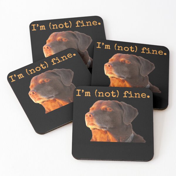 Item preview, Side eye dog meme i'm not fine designed and sold by BASKF.