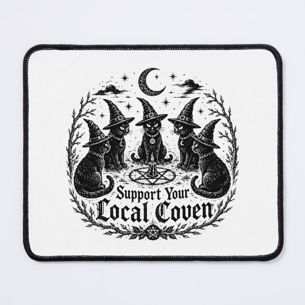Item preview, Witchy Black Cat Coven Gothic Occult Ritual designed and sold by chattsuede.